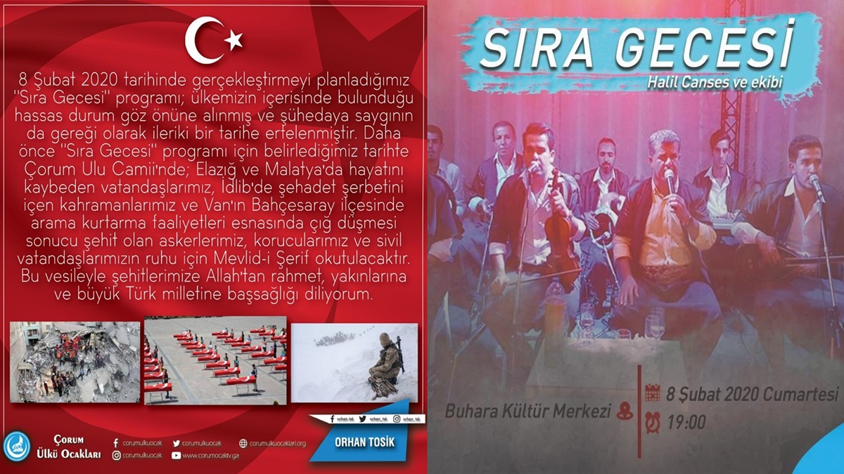 Ülkücüler Konser Yerine Mevlit Okutacak