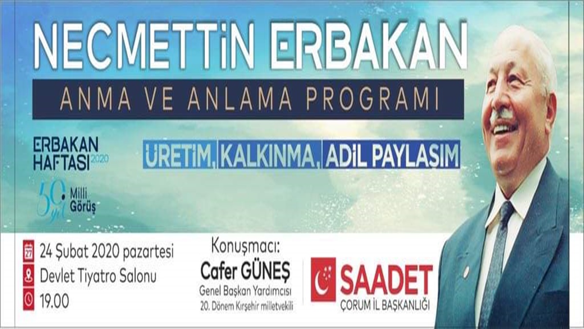 Erbakan Hoca’ya ‘Anma Haftası’