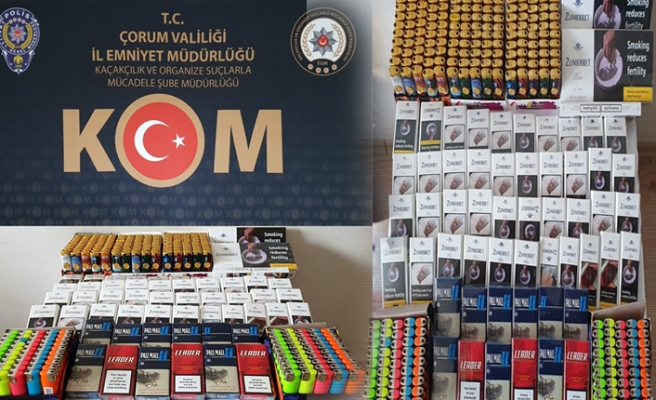Çorum’da Kaçak Sigara Operasyonu