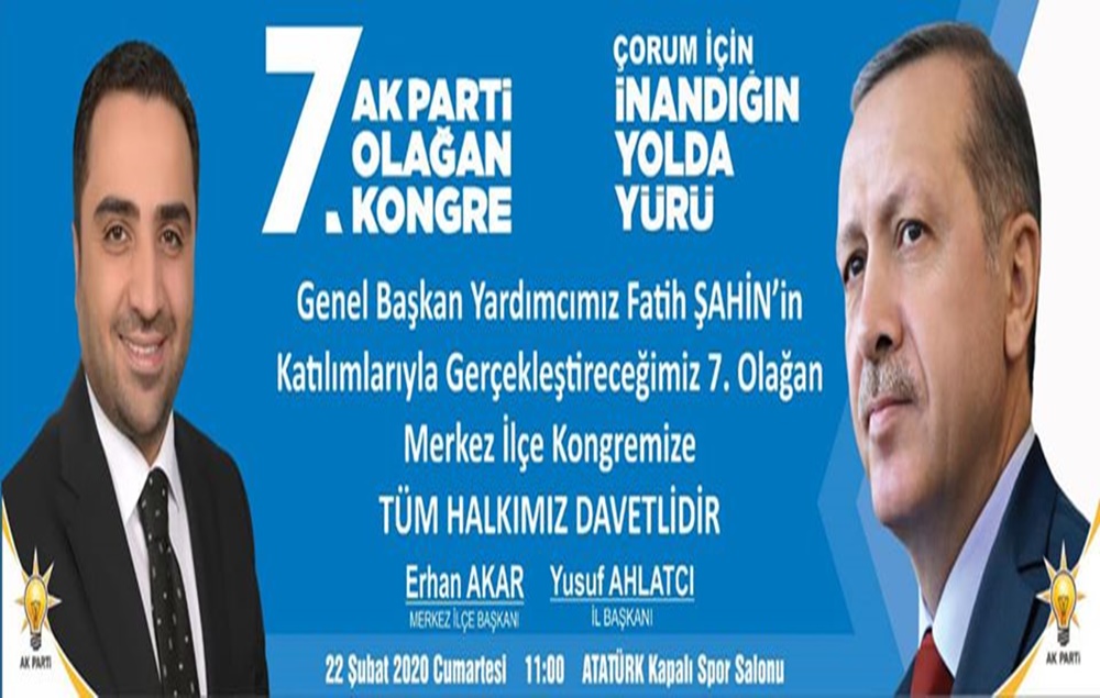 Merkez İlçe Kongresi 22 Şubat’ta