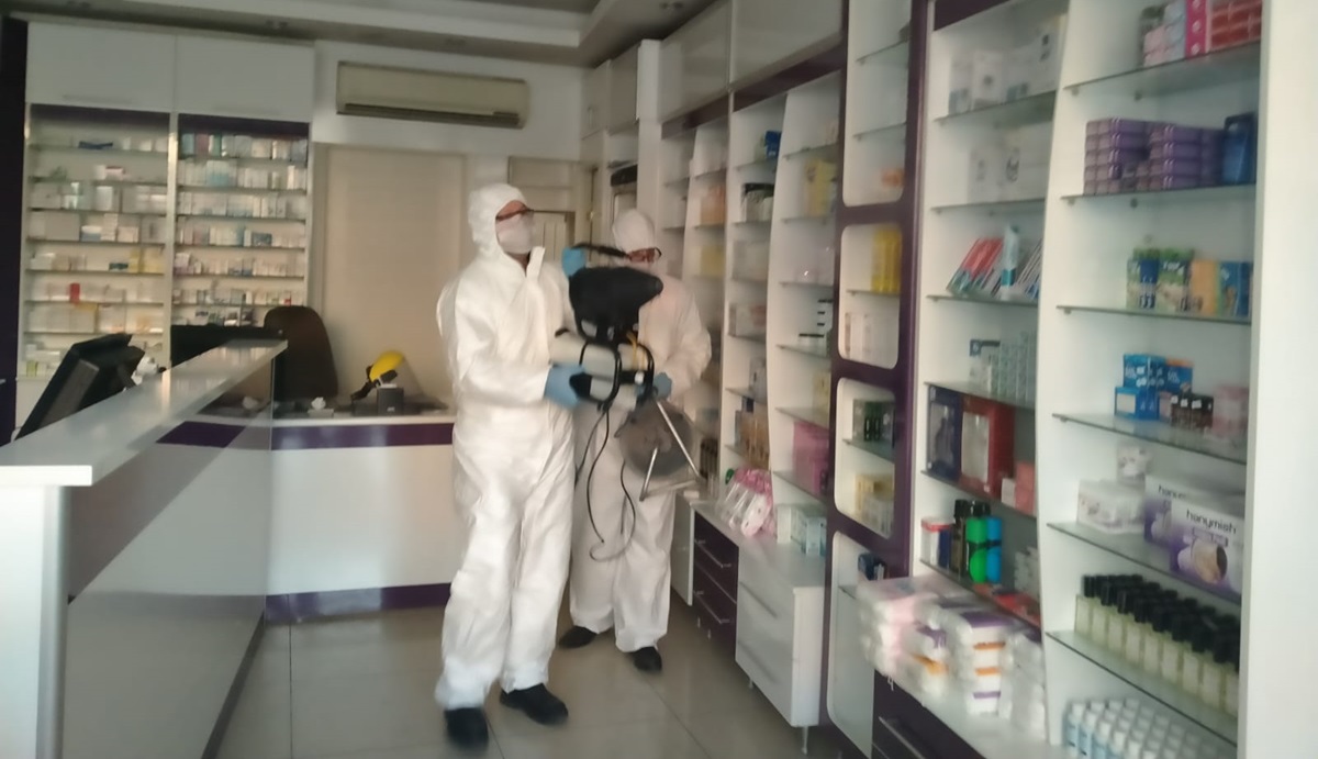 Sungurlu’da Eczaneler Dezenfekte Edildi