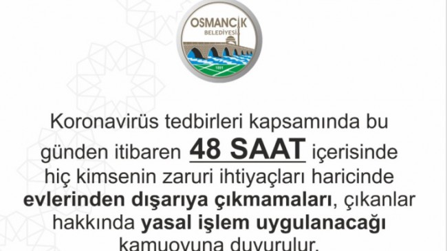 48 Saat Evde Kalın Çağrısı