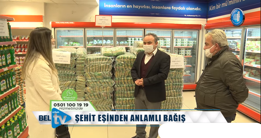Şehit Ailelerinden Gıda Bankasına Bağış