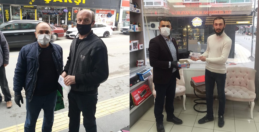 Gelecek Partisi Çorum’da Maske ve Eldiven Dağıttı