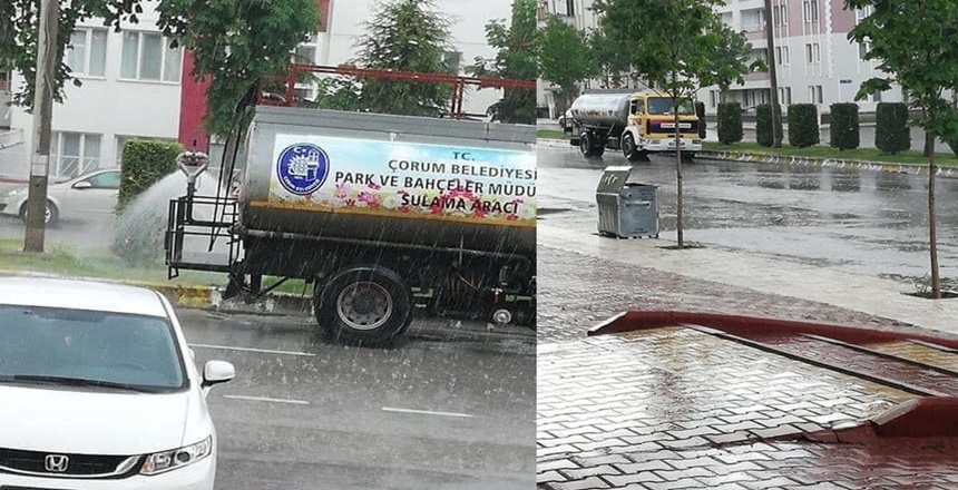 Başkan Olaya Esprili Yaklaştı