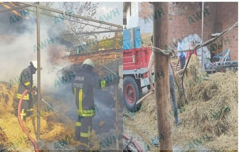 Tarla ve Samanlık Yandı