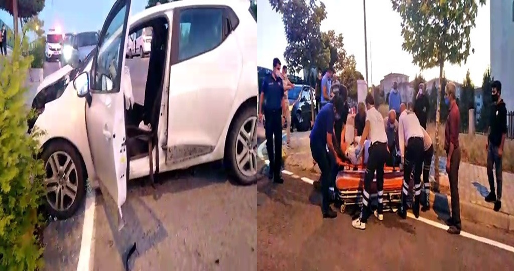 Freni Boşalan Kamyon Otomobile Çarptı: 5 Yaralı