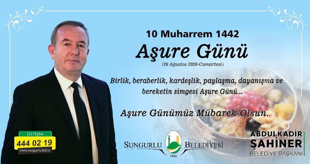 Başkan Şahiner’den Aşure Günü Mesajı
