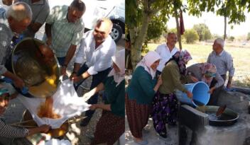 Başkan Aydın Pekmez Kaynatanlara Eşlik Etti