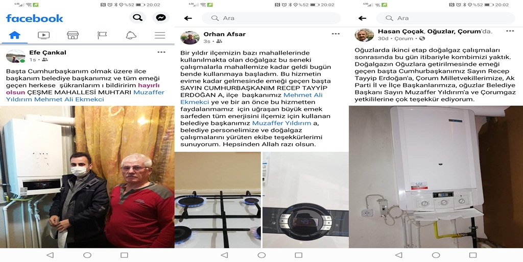 Oğuzlar’dan Doğalgaz Teşekkürü