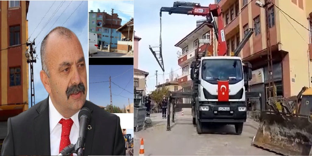 Ortaköy’de Elektrik Direkleri Yenileniyor