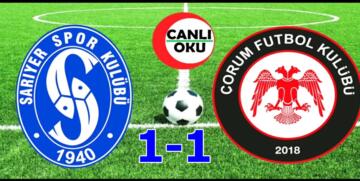 Sarıyer : 1 Çorum FK :1
