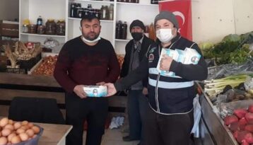 İskilip’de Vatandaşlara Ücretsiz Maske Dağıtıldı