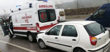 Çorum’a Hasta Getiren Ambulans Kaza Yaptı