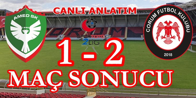 Amedspor : 1 Çorum FK: 2