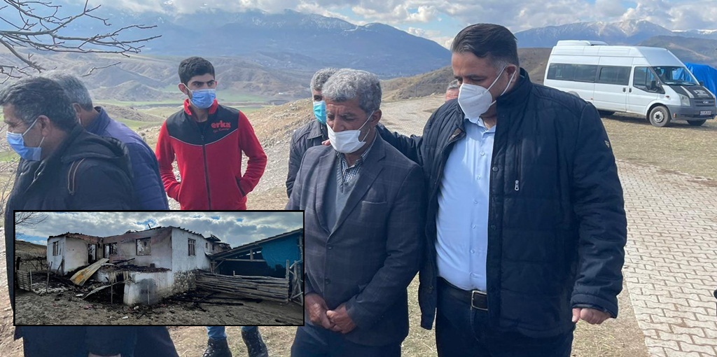 Kaya’dan, Yangınzede Aileye Ziyaret