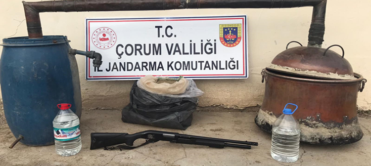 Çorum’da Kaçak İçki Operasyonu
