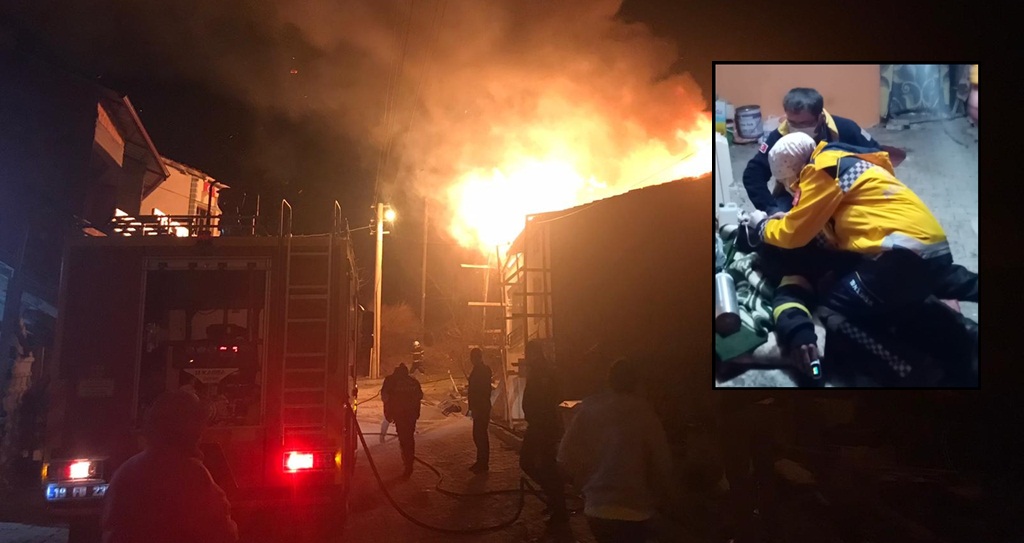 İskilip’te Korkutan Ev Yangını