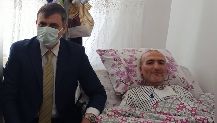 Vali Çiftçi’den, ALS Hastası Kendirci’ye Moral Ziyareti