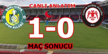 Şanlıurfaspor : 1 Çorum FK : 0