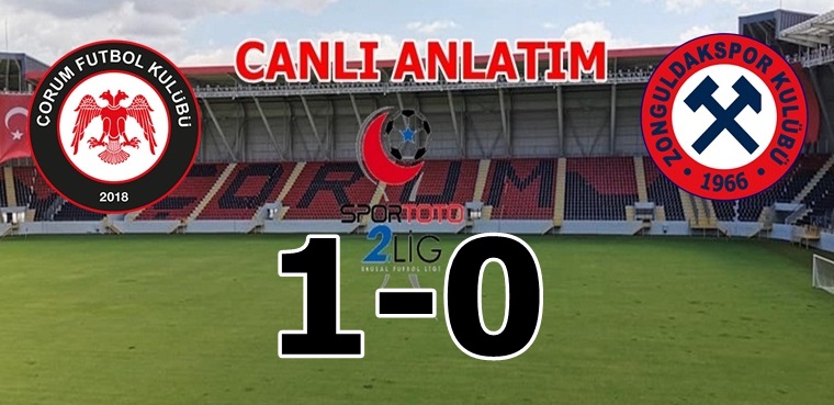 Çorum FK. : 1 – Zonguldak Kömürspor A.Ş.:0