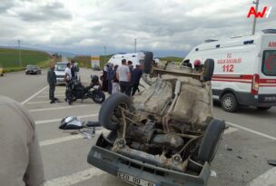 Bayat Gediğinde Kaza: 3 Yaralı