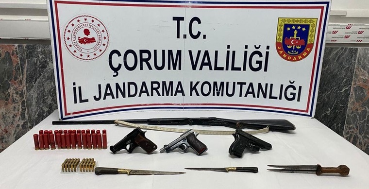 Çorum’da Ruhsatsız Silah Operasyonu