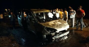 Seyir Halindeyken Alev Alev Yandı