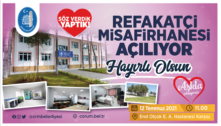 Refakatçi Misafirhanesi Açılıyor