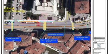 Adliye Önüne Araç Cebi ve Yaya Geçidi