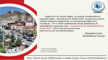 İskilip’te Uyuşturucuyla Mücadelede Bilim Sempozyumu Yapılacak