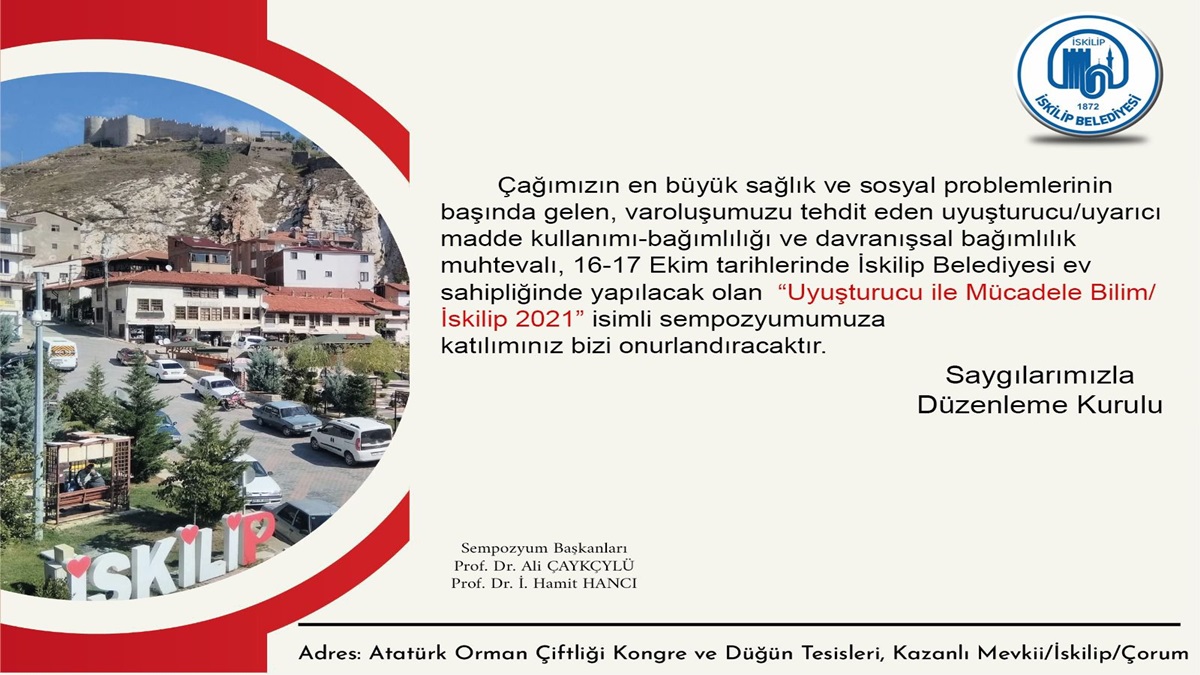 İskilip’te Uyuşturucuyla Mücadelede Bilim Sempozyumu Yapılacak