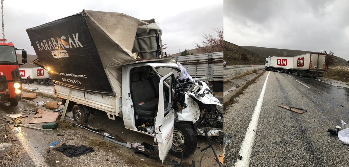 Kamyon ile Kamyonet Çarpıştı: 2 Yaralı