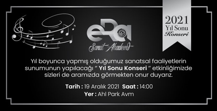 ERA Sanat Akademi, Yıl Sonu Konseri Düzenliyor