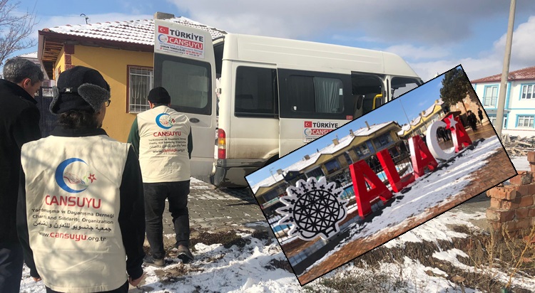 Cansuyu Alaca’da Kumanya Dağıttı