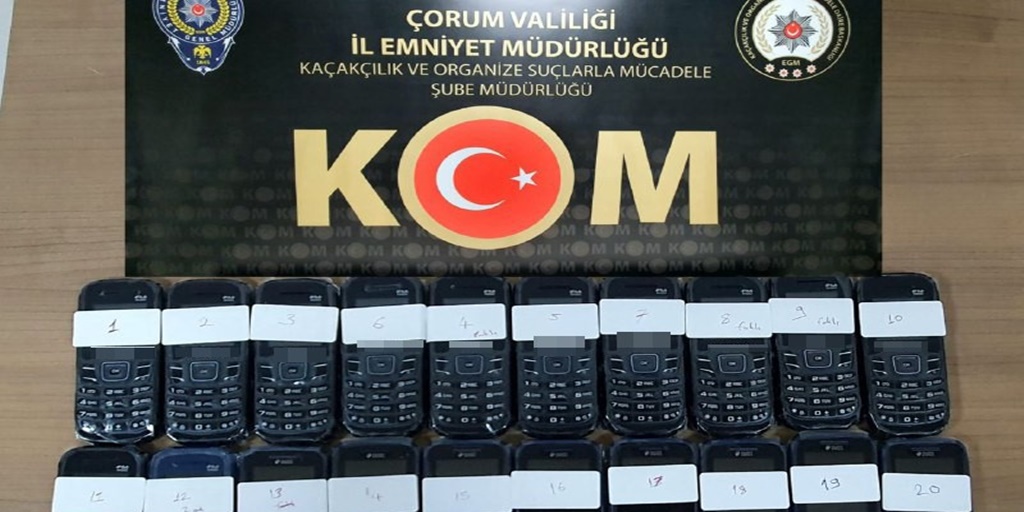 Çorum’da Kaçak Cep Telefonu Operasyonu