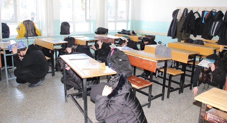 Çorum’da Deprem Tatbikatı Yaptılar