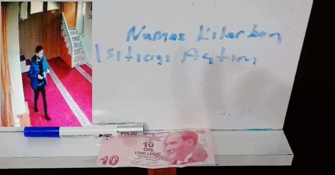 Namaz Kılarken Çalıştırdığı Isıtıcının Parasını Bıraktı