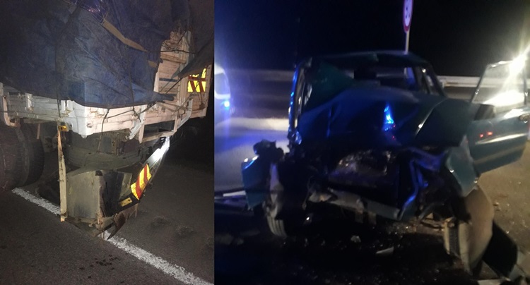 Otomobil Kamyona Arkadan Çarptı : 1’i Ağır, 2 Yaralı