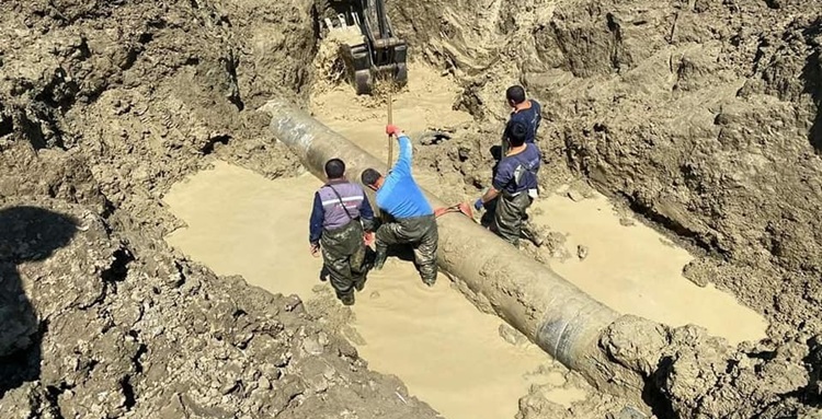 Sungurlu’da Su Şebeke Borusu Patladı