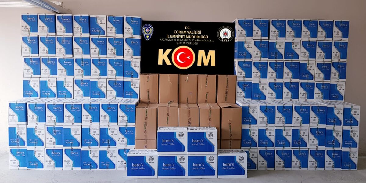 Çorum’da Kaçak Sigara Operasyonu