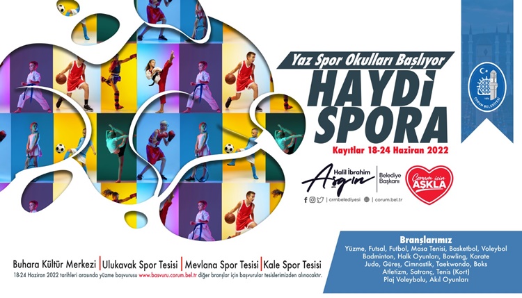 Belediyenin Yaz Spor Okullarına Kayıtlar Başlıyor