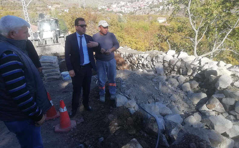 Oğuzlar ÇPAL Yolunda İstinat Duvarı Çalışmaları Başladı 