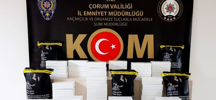 Çorum Polisinden Kaçak Sigara Operasyonu