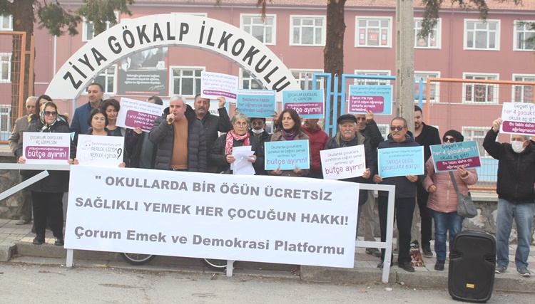 “Okullarda Bir Öğün Ücretsiz, Sağlıklı Yemek İstiyoruz”