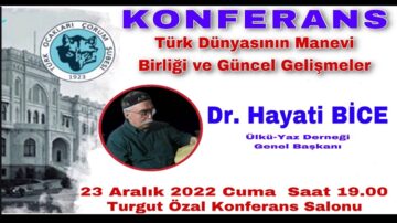 Araştırmacı Yazar Dr. Hayati Bice Çorum’a Geliyor