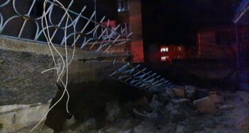 Çorum’da Bir Binanın İstinat Duvarı Çöktü