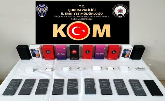 Çorum’da Kaçak Telefon Operasyonu