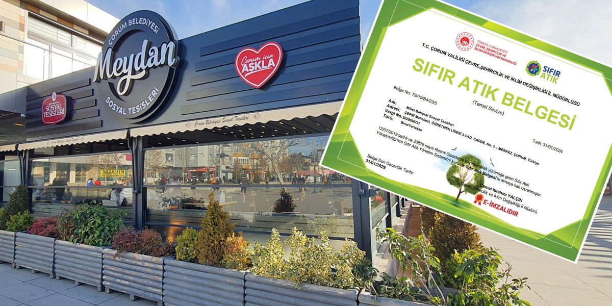 Sosyal Tesisler “Sıfır Atık” Belgesi Aldı