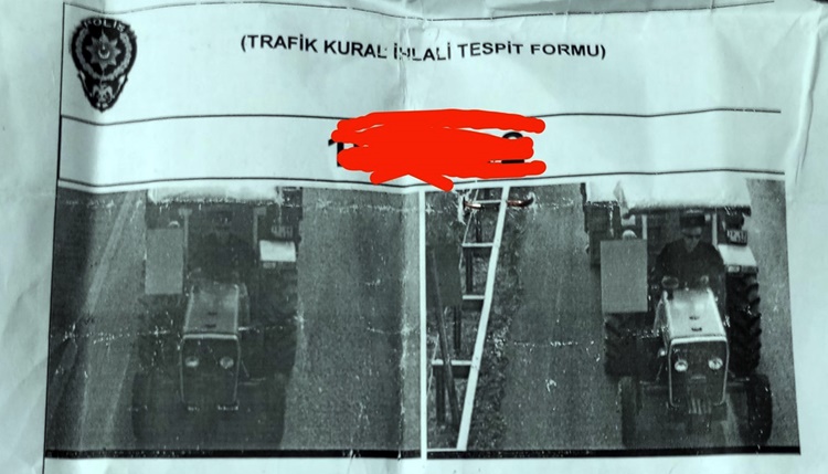 Traktörle Radara Yakalandı